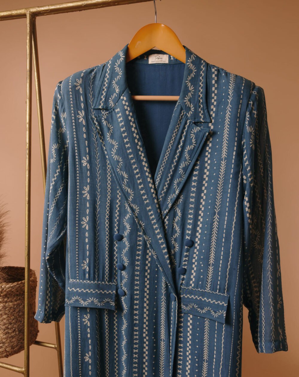 Vertical verve blue blazer dress - Image 10