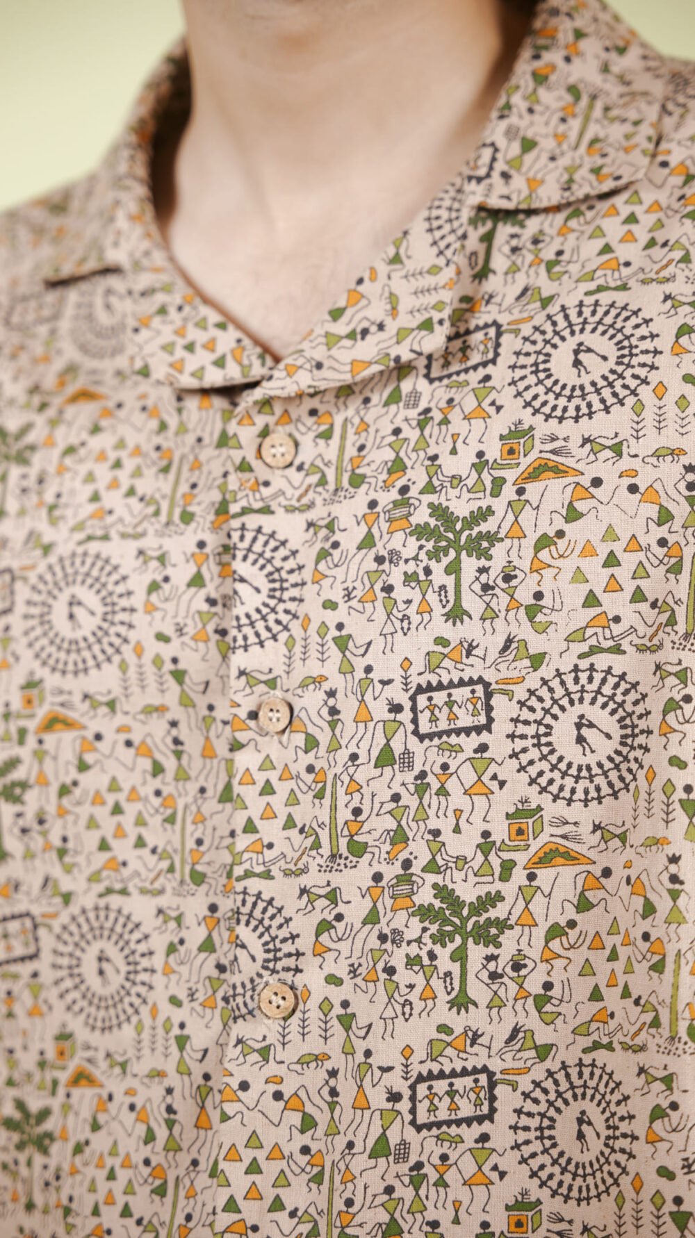 Boho Warli Printed Shirt (Brown) - Image 7