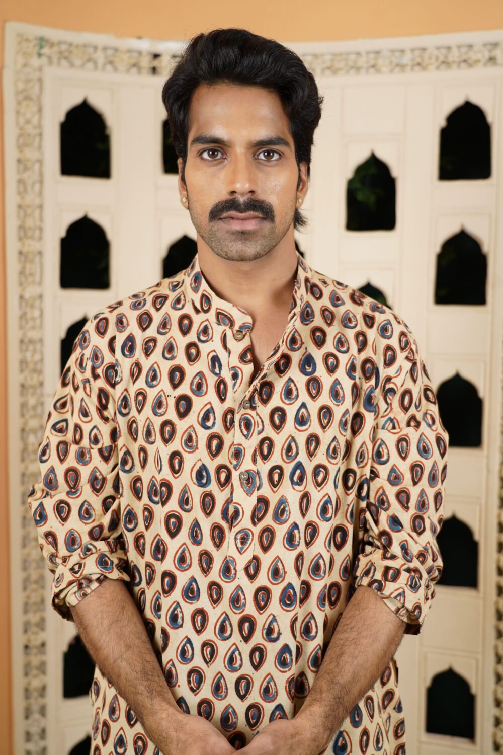 Kalamkari Short Kurta (Beige)