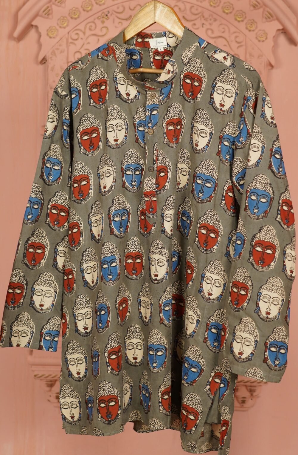 Kalamkari Short Kurta (Grey) - Image 5