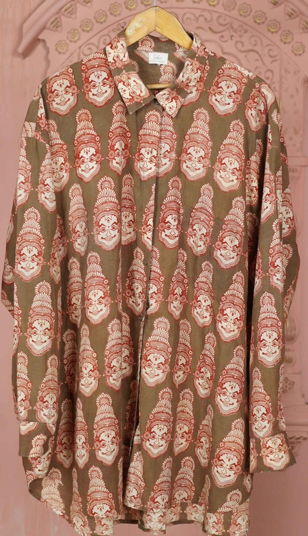 Kathak Face Print Oversized Shirt - Image 2