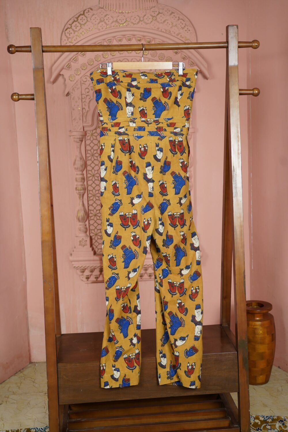 Kalamkari Mudra Off Shoulder Jumpsuit - Image 8