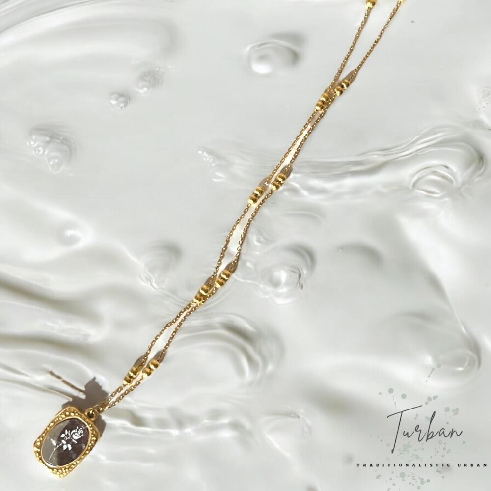 Rose Pendant Gold Chain - Image 2
