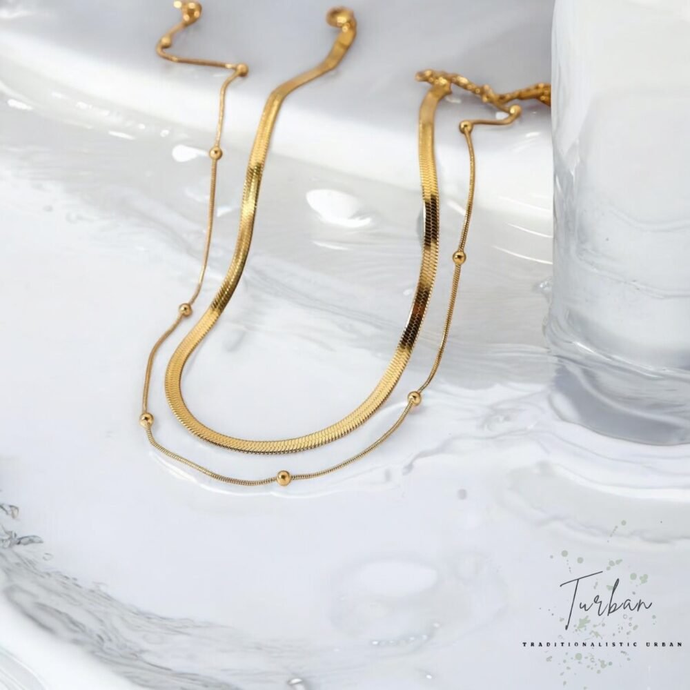 Double Layer Chain Neckpiece - Image 2