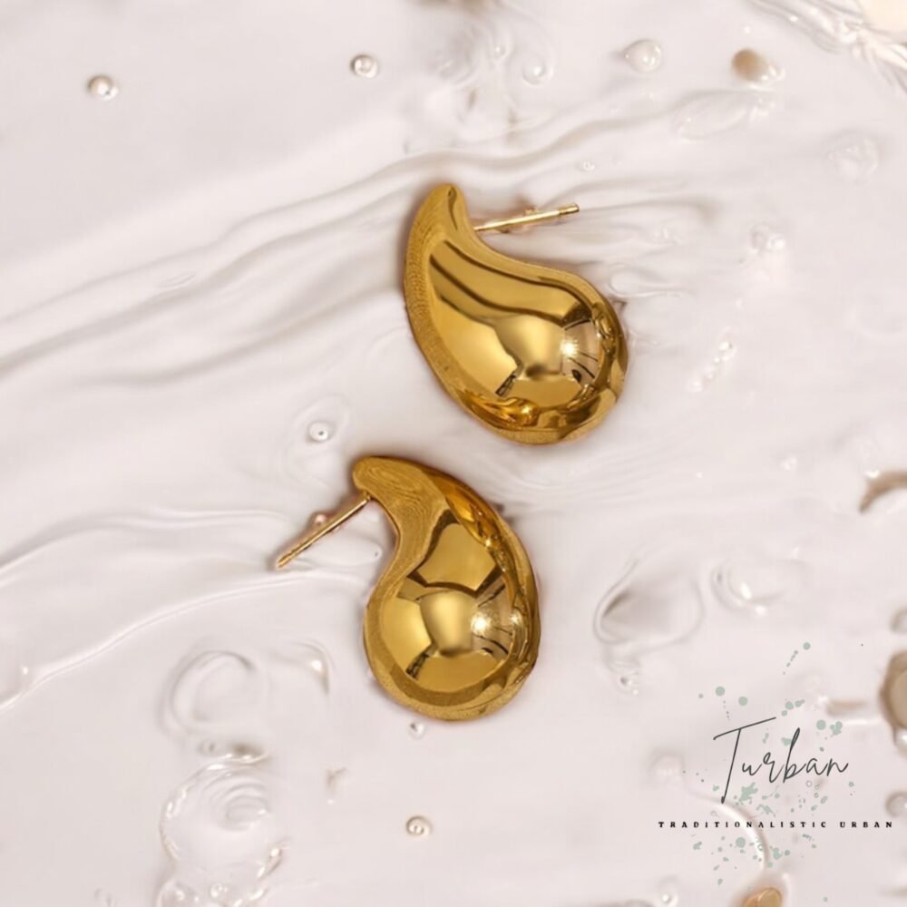 Droplet Gold Earrings - Image 4