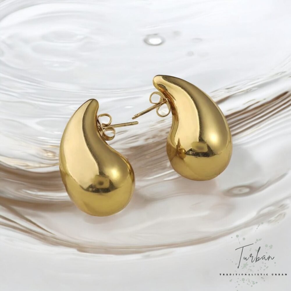 Droplet Gold Earrings - Image 3