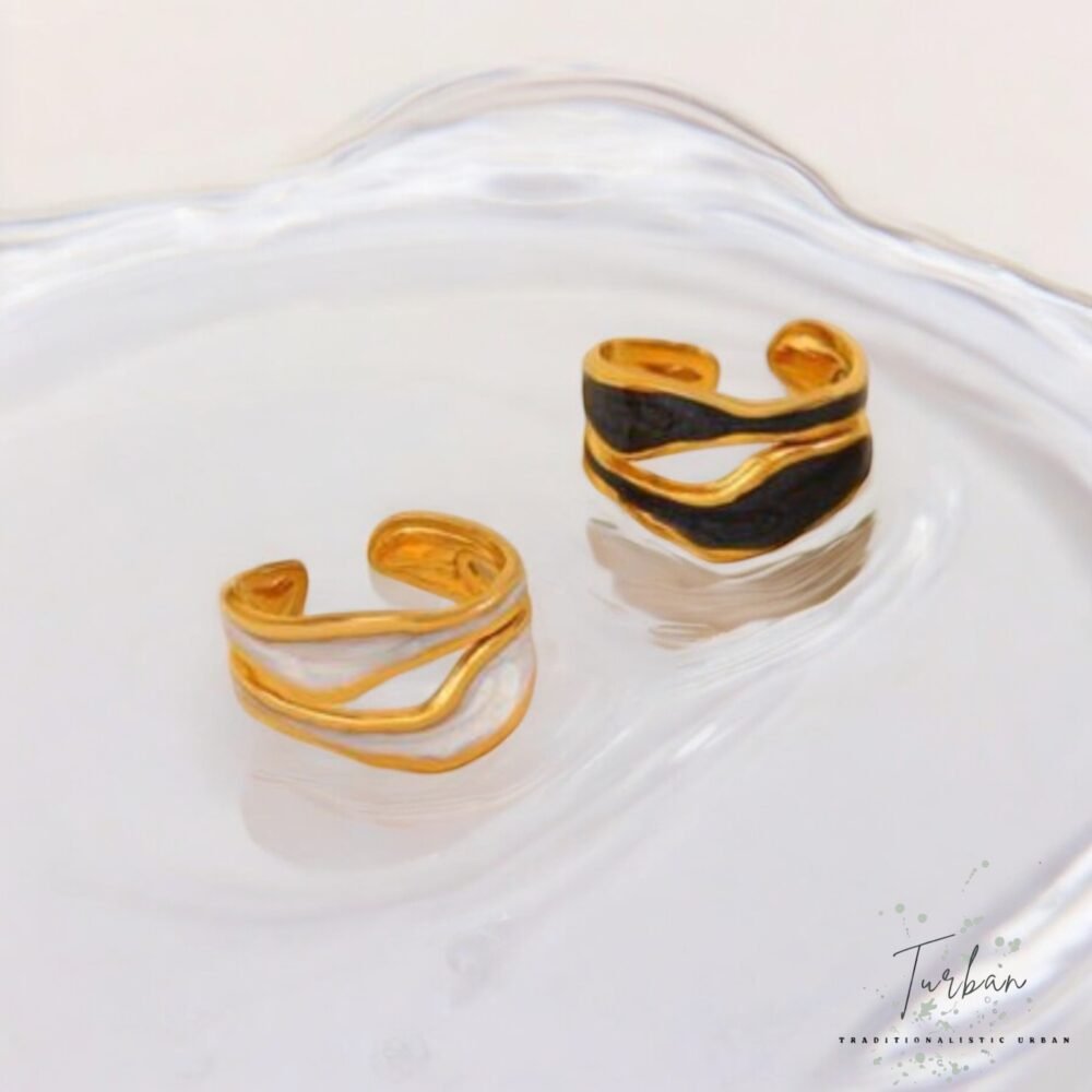White Gold Drip Open Ring