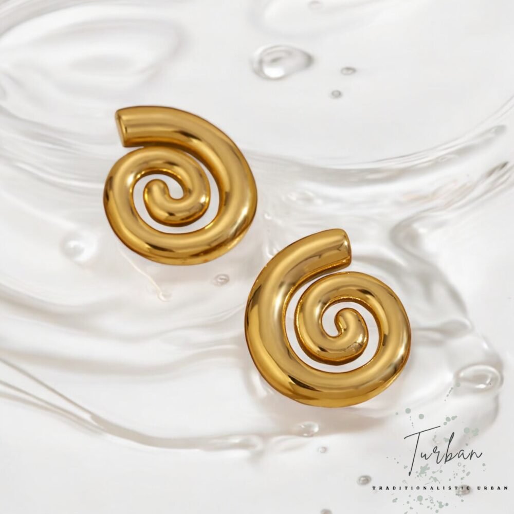 Swirl Statement Studs - Image 3