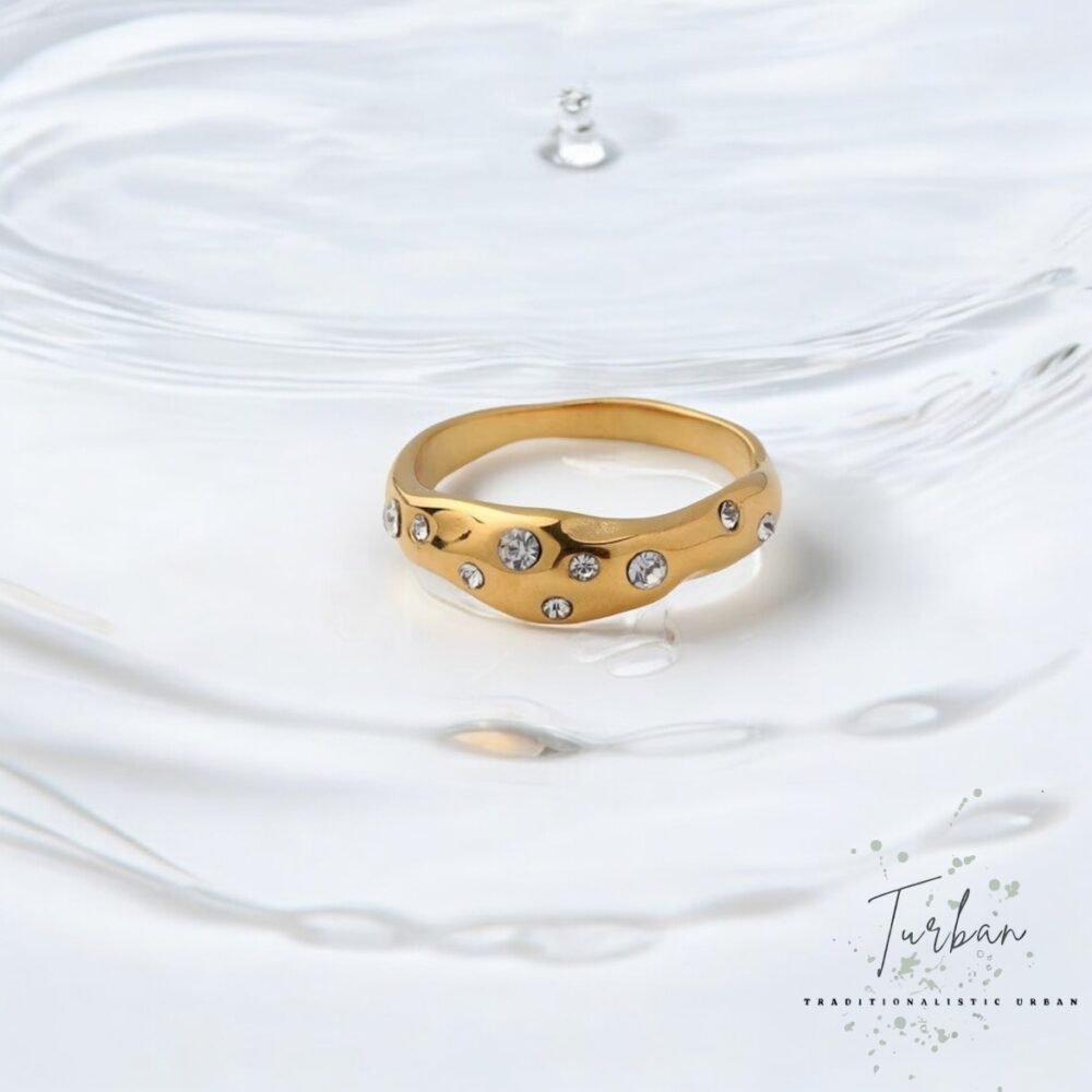 Studded Gold Ring