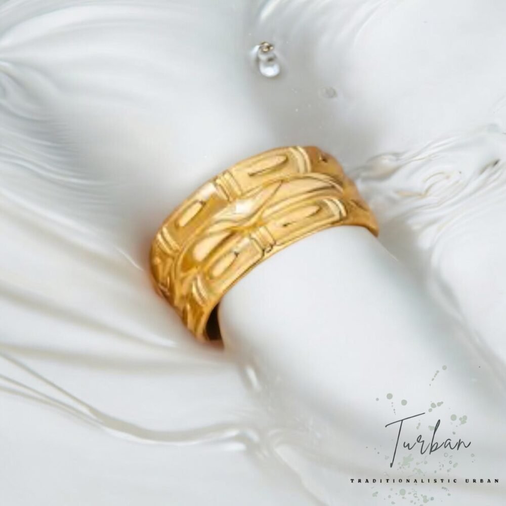 Layered Chunky Gold Ring - Image 2